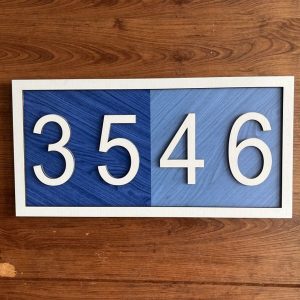 UnusualStandout #187 Personalized Wooden Address Number Plate