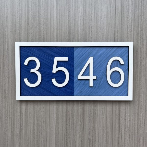 UnusualStandout #187 Personalized Wooden Address Number Plate