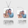 UnusualStandout #19 Personalized Color Photo Square Necklace