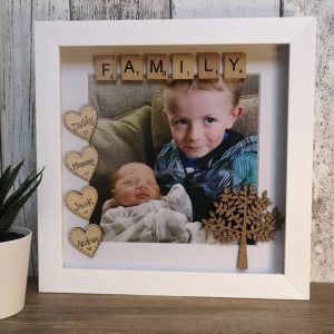 UnusualStandout #196 Personalised Family Scrabble Photo Gift