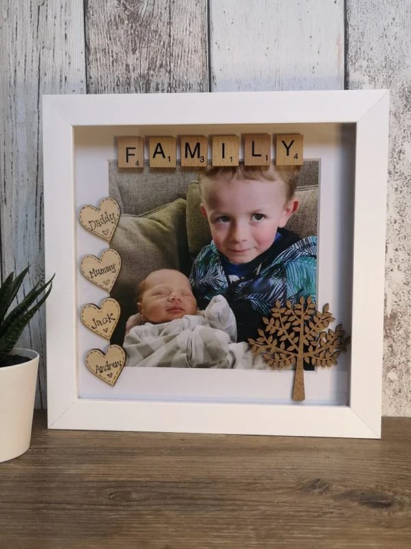 UnusualStandout #196 Personalised Family Scrabble Photo Gift