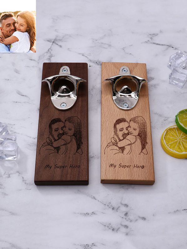 UnusualStandout #197 Personalized Photo Bottle Opener