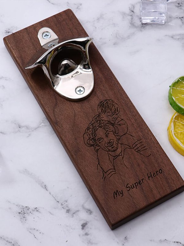 UnusualStandout #197 Personalized Photo Bottle Opener