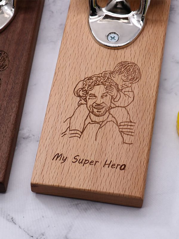 UnusualStandout #197 Personalized Photo Bottle Opener