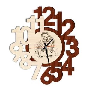 UnusualStandout #199 Personalized Engraved Photo Clock