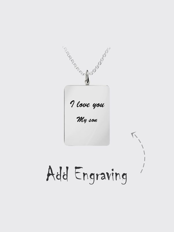 UnusualStandout #20 Personalized Color Photo Rectangle Necklace