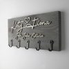 UnusualStandout #200 Personalized Custom Wooden Hook Key Holder