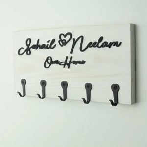 UnusualStandout #200 Personalized Custom Wooden Hook Key Holder