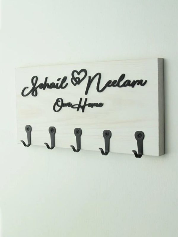 UnusualStandout #200 Personalized Custom Wooden Hook Key Holder