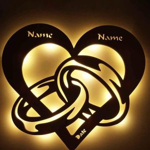 UnusualStandout #209 Personalized Love Ring Name Light