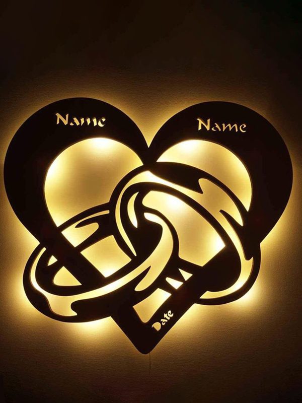 UnusualStandout #209 Personalized Love Ring Name Light