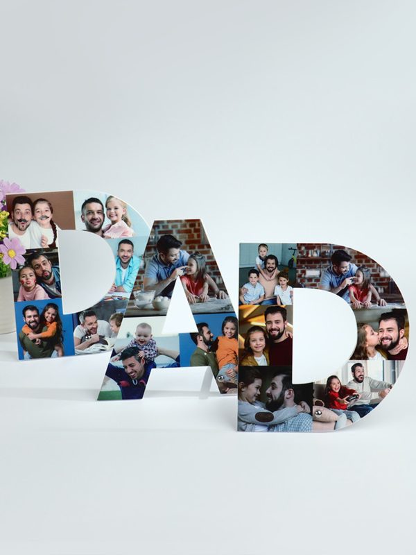 UnusualStandout #210 Personalized DAD Letter Photo Collage