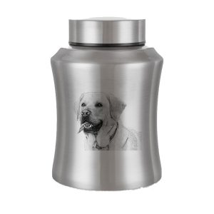 UnusualStandout #211 Personalized Pet Urn with Pet Portrait for Dog Memorial Pet Urn