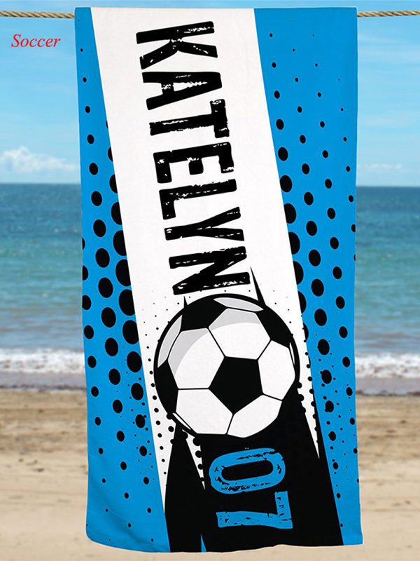 UnusualStandout #213 Personalized Sports Ball Beach Towel