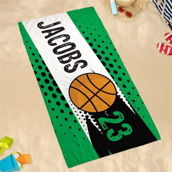 UnusualStandout #213 Personalized Sports Ball Beach Towel