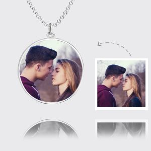 UnusualStandout #22 Personalized Color Photo Round Necklace