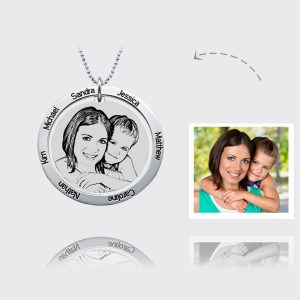 UnusualStandout #23 Personalized Photo Mothers Necklace 925 Silver