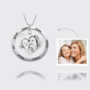 UnusualStandout #24 Personalized Photo Mothers Heart Necklace