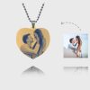 UnusualStandout #30 Personalized Photo Necklace Heart-Shaped with Gold