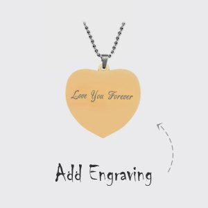 UnusualStandout #30 Personalized Photo Necklace Heart-Shaped with Gold