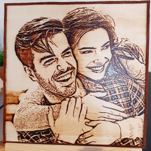 UnusualStandout #32 Personalized Wood Burned Photo