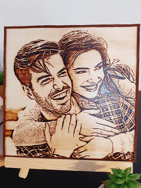 UnusualStandout #32 Personalized Wood Burned Photo