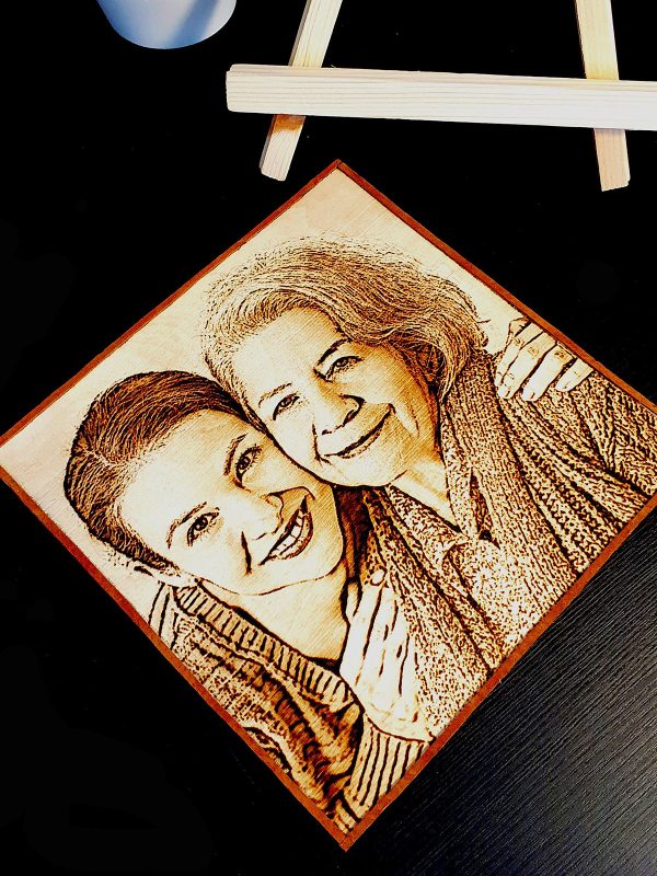 UnusualStandout #32 Personalized Wood Burned Photo