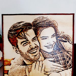 UnusualStandout #32 Personalized Wood Burned Photo