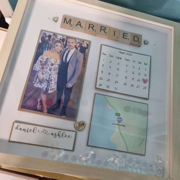 UnusualStandout #33 Personalised Anniversary Gift Photo Frame with Location