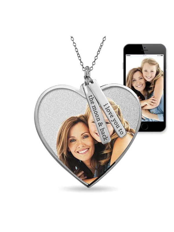 UnusualStandout #35 Custom Heart Shaped Photo With Pendant Necklace