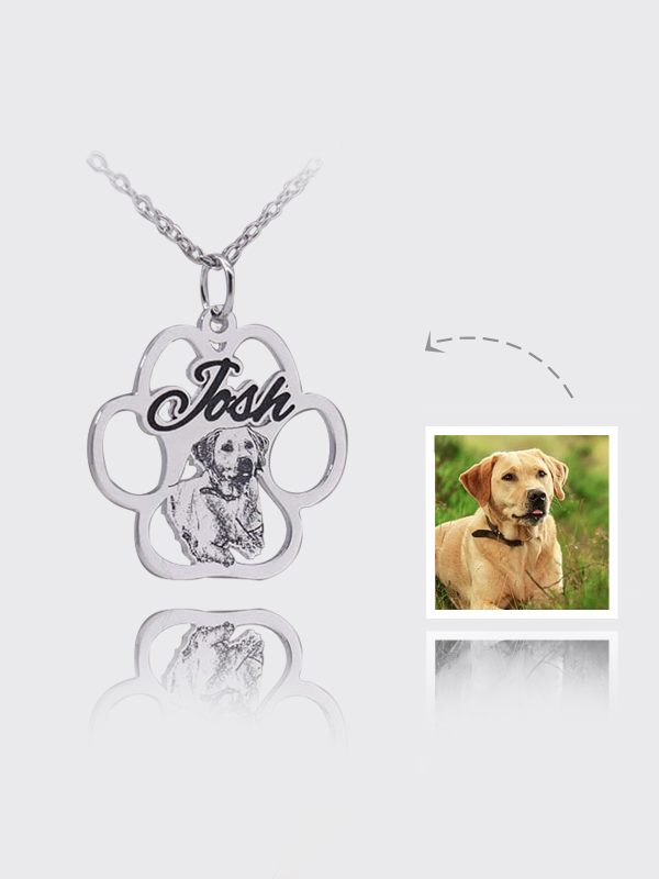 UnusualStandout #44 Custom Paw Photo Necklace