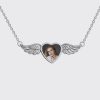 UnusualStandout #45 Personalized Angel Wings Photo Necklace