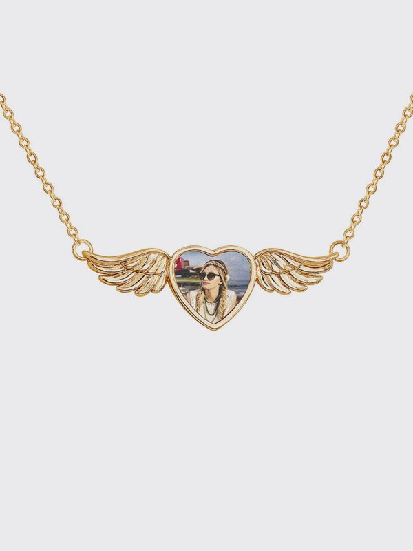 UnusualStandout #45 Personalized Angel Wings Photo Necklace