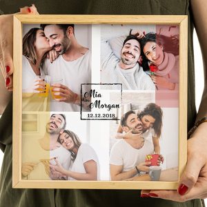 UnusualStandout #459 Custom Wooden Photo Collage Keepsake Box