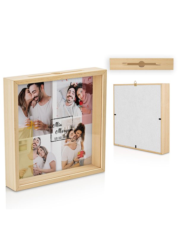 UnusualStandout #459 Custom Wooden Photo Collage Keepsake Box