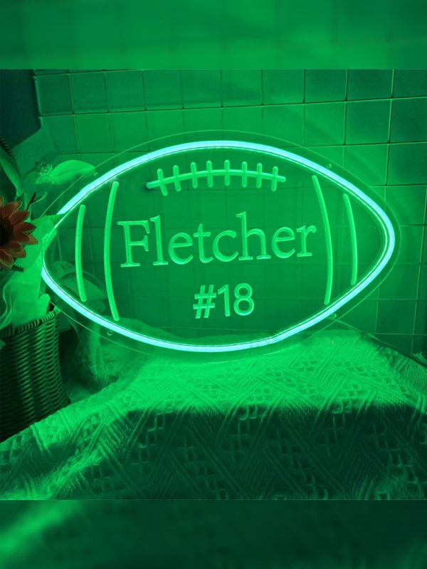 UnusualStandout #461 Custom Football Led Neon Name Sign