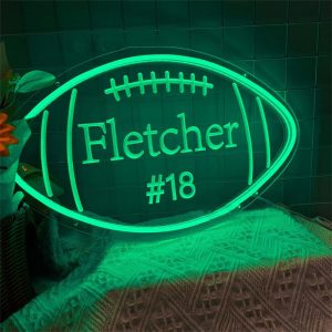 UnusualStandout #461 Custom Football Led Neon Name Sign