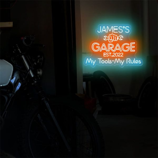 UnusualStandout #464 Personalized Garage LED Neon Lights