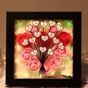 UnusualStandout #466 Personalized Name Rose Photo Frame