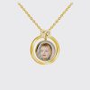 UnusualStandout #47 Personlized Circle Diamond Photo Necklace