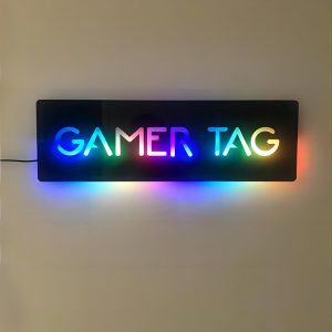 UnusualStandout #474 Personalized LED Gamer Tag Wall Light