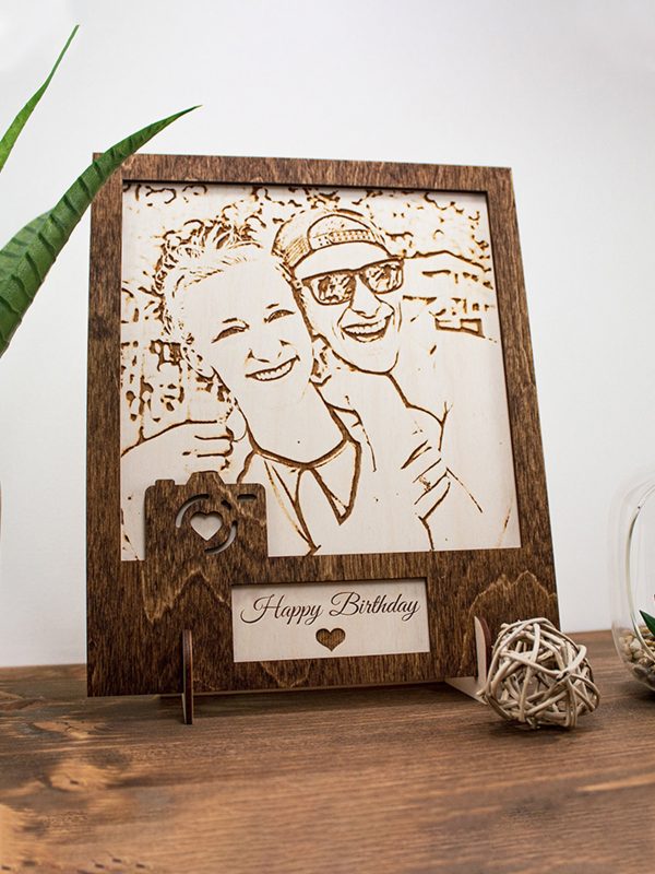 UnusualStandout #475 Personalized Engraved Couple Photo Frame Gift