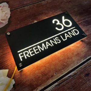 UnusualStandout #477 Custom LED House Number Plaque