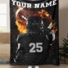 UnusualStandout #478 Customized Football Player Number And Name Soft Blanket