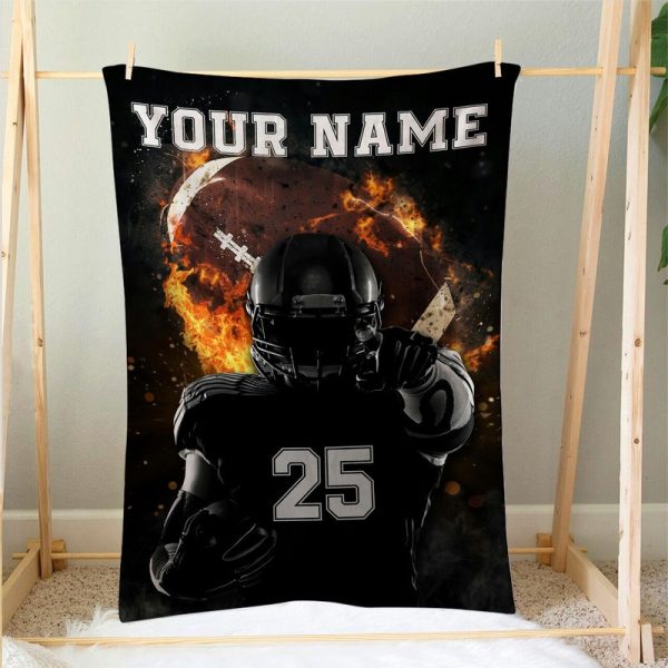 UnusualStandout #478 Customized Football Player Number And Name Soft Blanket