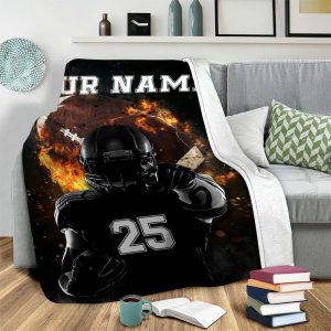 UnusualStandout #478 Customized Football Player Number And Name Soft Blanket