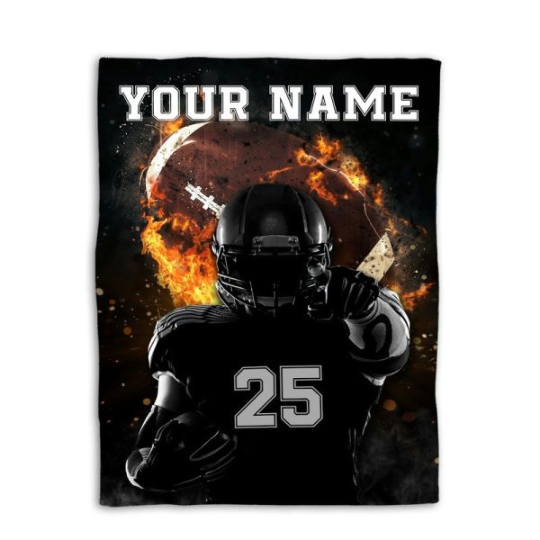 UnusualStandout #478 Customized Football Player Number And Name Soft Blanket