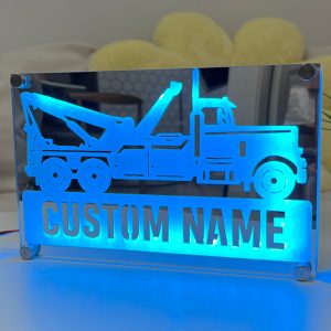 UnusualStandout #480 Personalized Crane Trailer Custom Name Mirror Lights