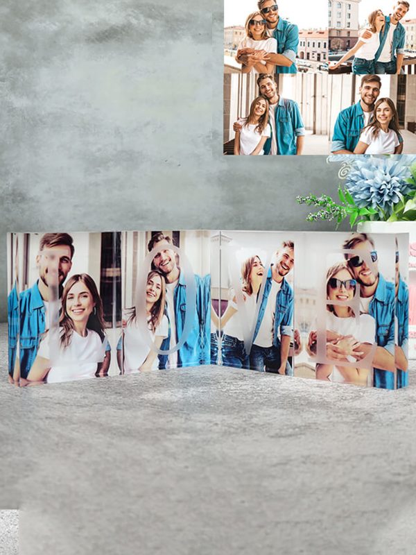 UnusualStandout #488 Custom LOVE Acrylic Photo 4 Piece Set