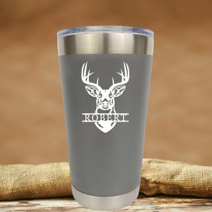 UnusualStandout #490 Personalized Engraved Deer Head Sign Tumbler